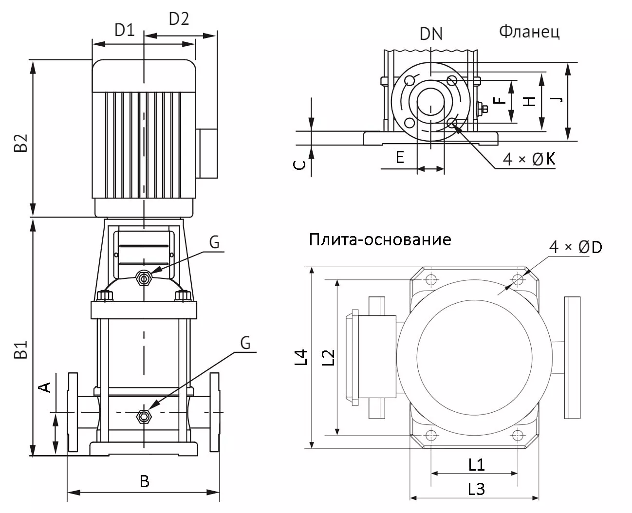 Насос многоступенчатый Unipump MVH 4-16 поверхностный, корпус - алюминий, мощность - 3кВт, напор - 112м, производительность - 67л/мин, 220/380В