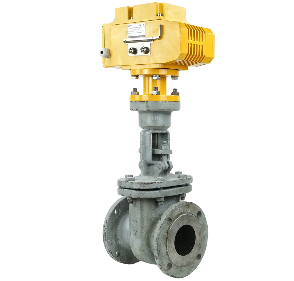 Задвижка клиновая 30с964нж МЗТА ЗКЛ2-25 Ду100 Ру25 фланцевая, клин - двухдисковый, шпиндель - выдвижной, корпус - сталь, уплотнение - ТРГ, с электроприводом MT-N-020EM-О1-380VAC-У1