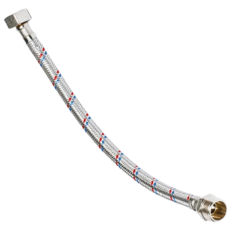 Подводка гибкая для воды ALTSTREAM Base 1/2″x1,2м оплетка нержавеющая сталь, накидная гайка/штуцер