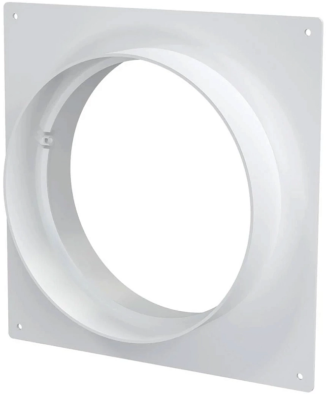 Соединитель ERA SKNP D125 круглый, пластиковый с накладной пластиной для соединения воздуховодов, белый
