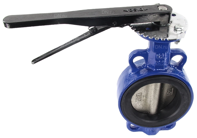 Затвор дисковый поворотный ABRA BUV-VF826D Ду32/40 Ру16 межфланцевый, корпус - чугун GG25, диск - чугун GGG-40, уплотнение - EPDM, с рукояткой