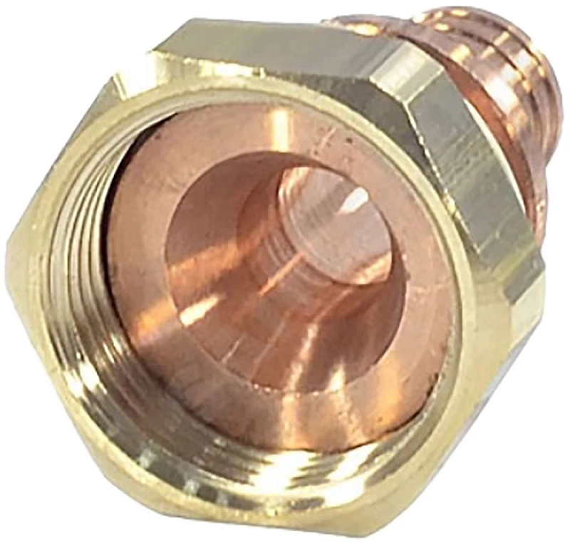 Переходник аксиальный РЕХАУ Rautitan RX+ Дн16х3/4″ Ру10 для труб из сшитого полиэтилена с накидной гайкой, корпус - бронза 14563363001