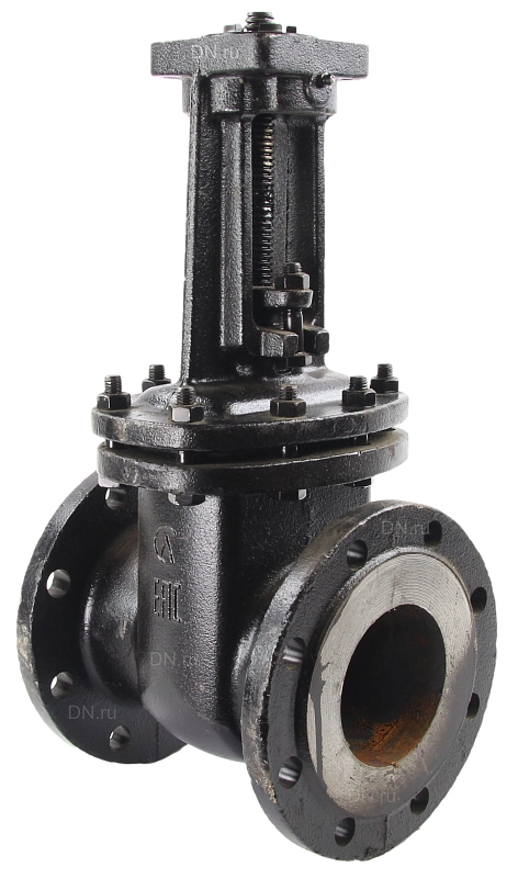 Задвижка параллельная 30ч906бр ЛМЗ Ду150 Ру16 фланцевая, клин - двухдисковый, шпиндель - выдвижной, корпус - чугун, уплотнение - металл, с голым штоком